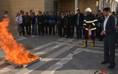Osmaniye Belediyesi'nde yangın tatbikatı