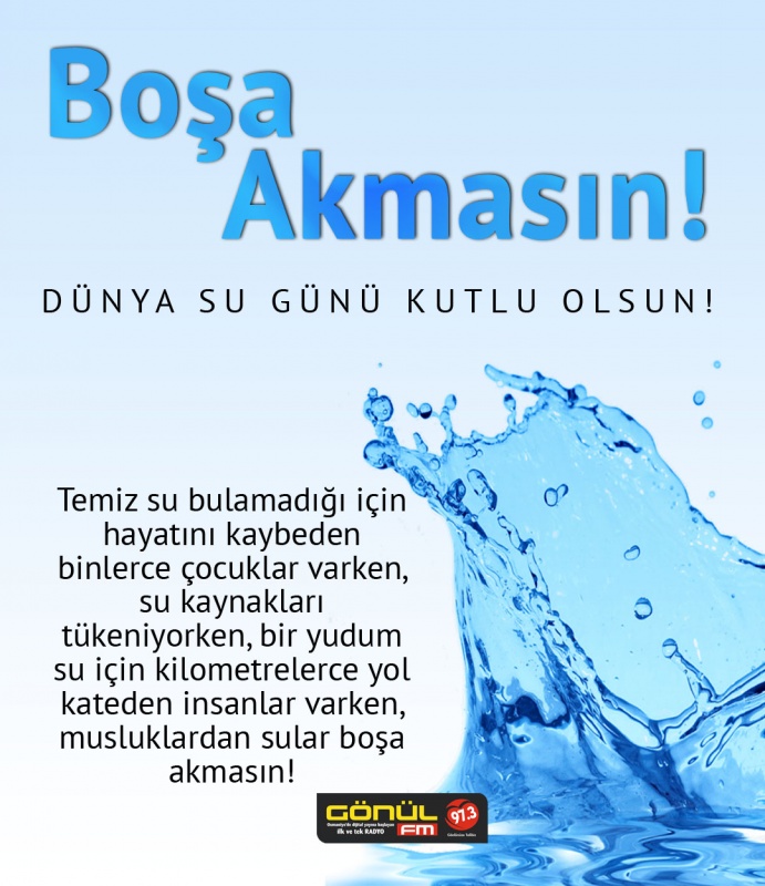 22 Mart dünya su günü