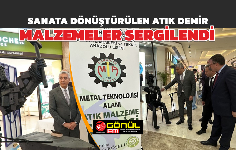 Sanata dönüştürülen atık demir malzemeler sergilendi