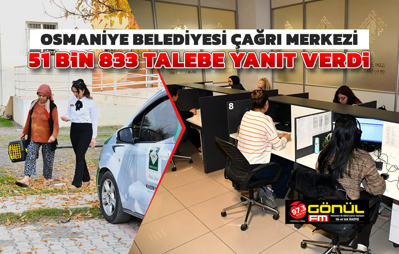 Osmaniye Belediyesi Çağrı Merkezi 51 Bin 833 talebe yanıt verdi