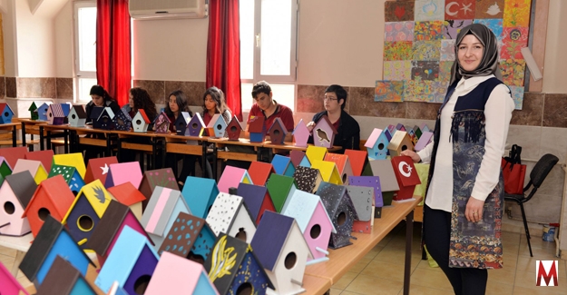 Cumhuriyet Anadolu Lisesi’nde “Kuş evleri” projesi  