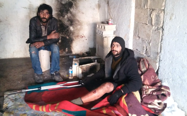 Harabe Binadaki Yaralı Suriyeli, Terörist Paniğine Neden Oldu.