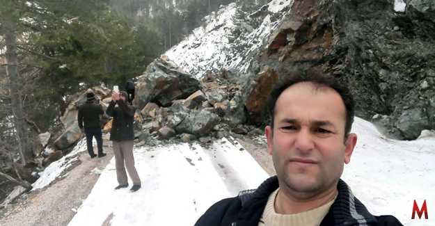 Heyelan yayla yolunu ulaşıma kapattı