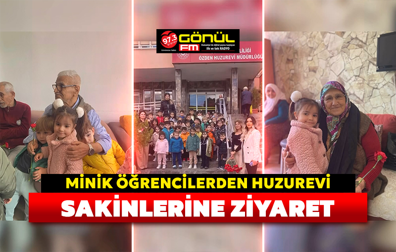 Minik öğrencilerden huzurevi sakinlerine ziyaret