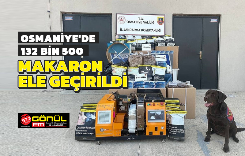 Osmaniye'de 132 Bin 500 makaron ele geçirildi