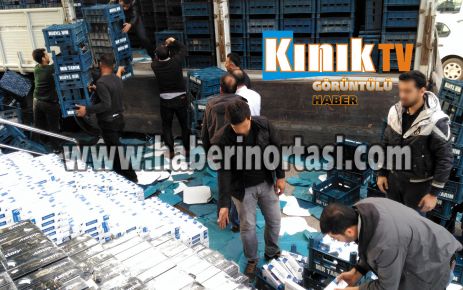 Meyve kasalarından kaçak sigara çıktı