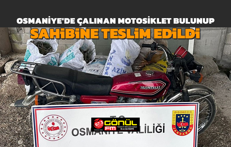 Çalınan motosiklet bulunup sahibine teslim edildi