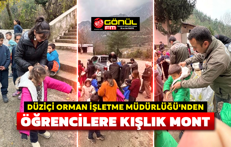 Düziçi Orman İşletme Müdürlüğünden öğrencilere kışlık mont hediye edildi