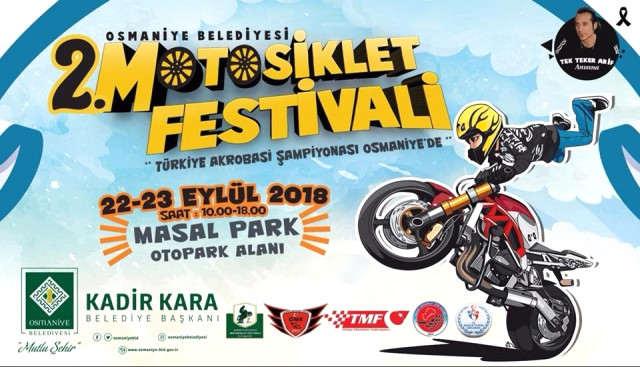 Osmaniye Belediyesi 2. Motosiklet Festivali 22-23 Eylül'de