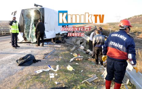  Osmaniye'de kaza 1 Ölü 3'ü ağır 20 yaralı