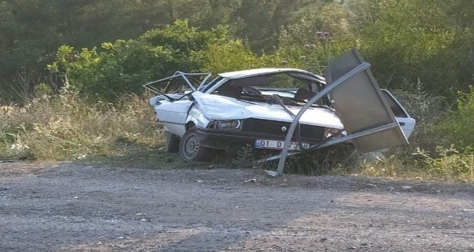 Virajı alamayan otomobil takla attı: 1 ölü, 5 yaralı