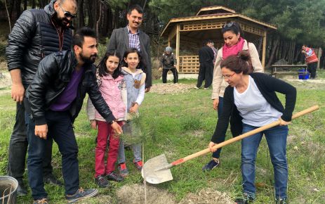  Piknik alanına 1500 Kök fidan dikildi