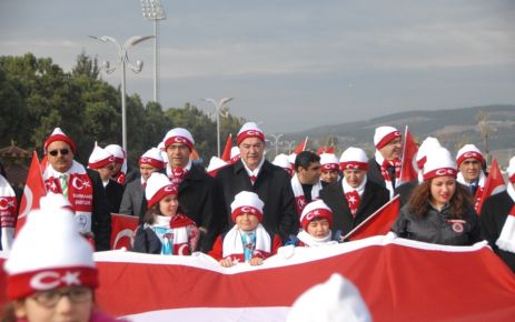  Sarıkamış şehitleri için saygı yürüyüşü yapıldı