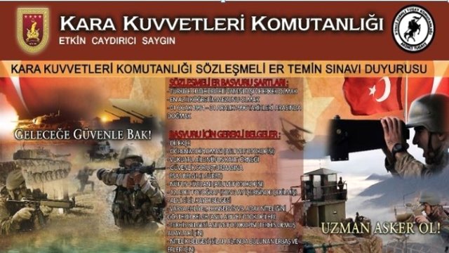 Sözleşmeli Er ve Erbaş Başvurusu İçin Gereken Koşullar Açıklandı