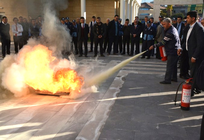 Osmaniye Belediyesi’nde Yangın Tatbikatı