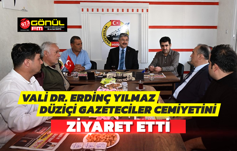 Vali Dr. Erdinç Yılmaz, Düziçi Gazeteciler Cemiyetini ziyaret etti