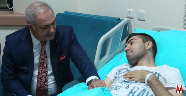 Yaralı uzman çavuşa geçmiş olsun ziyareti