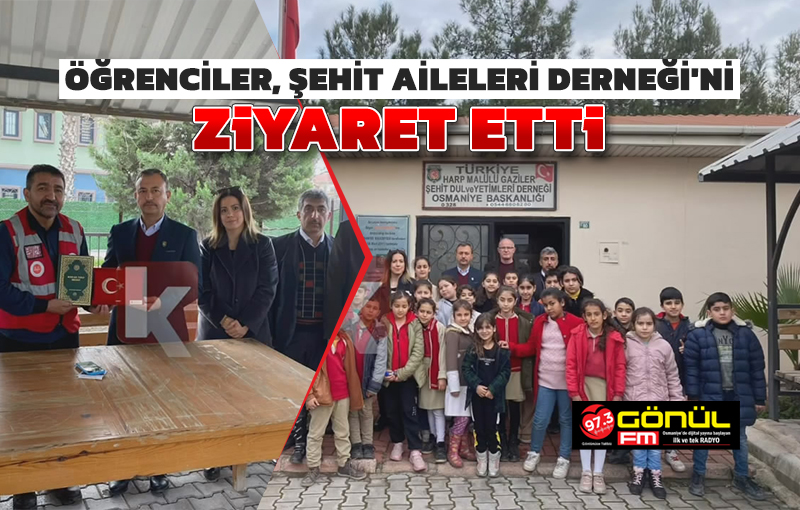 Öğrencilerden şehit aileleri derneğine ziyaret